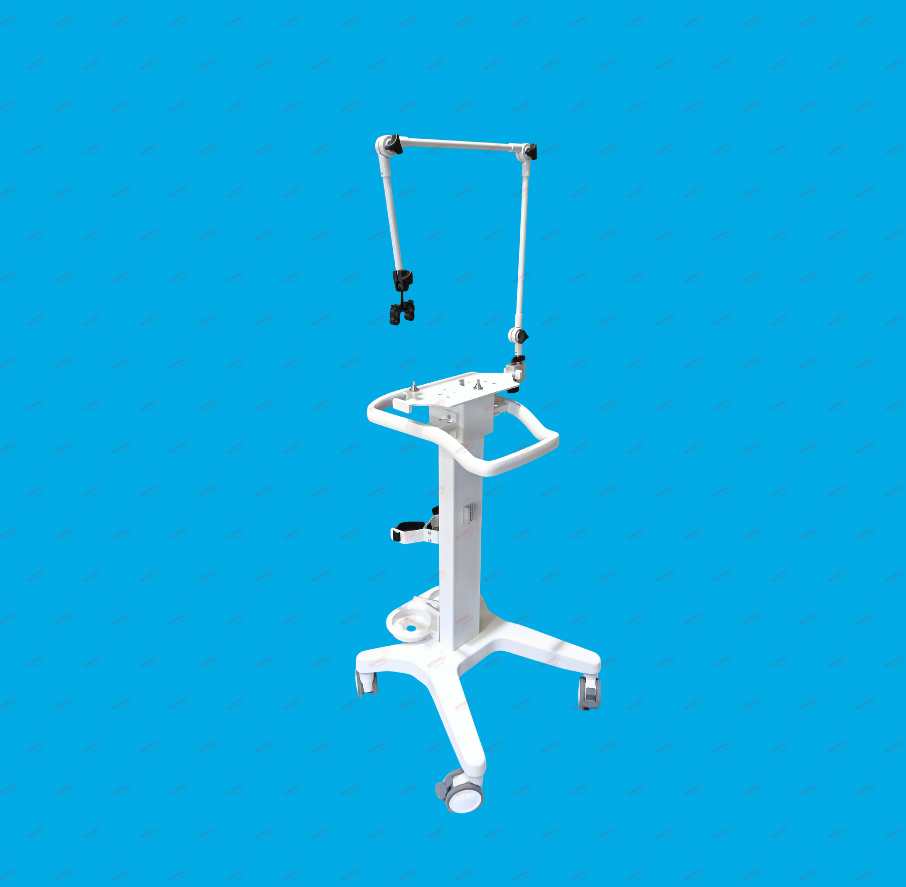 SV 300 Ventilator Trolley with adjustable support arm and wheeled base